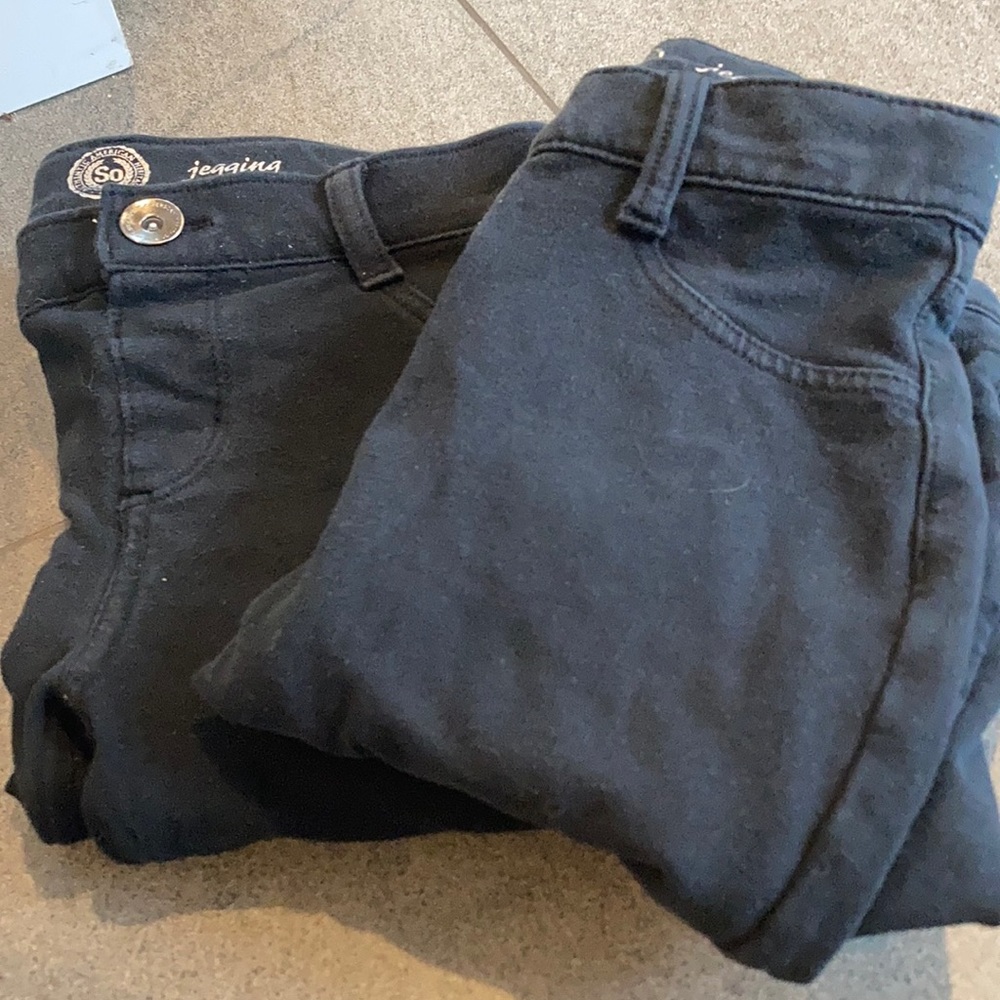 Two pairs of SO skinny jeggings